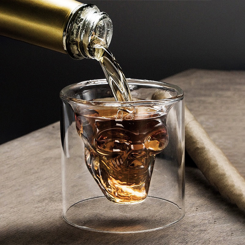 창의적인 유리 해골 맥주잔 와인 디캔터 수제 선물 컵  - Wine To Beer To Liquor 리뷰 및 가격
