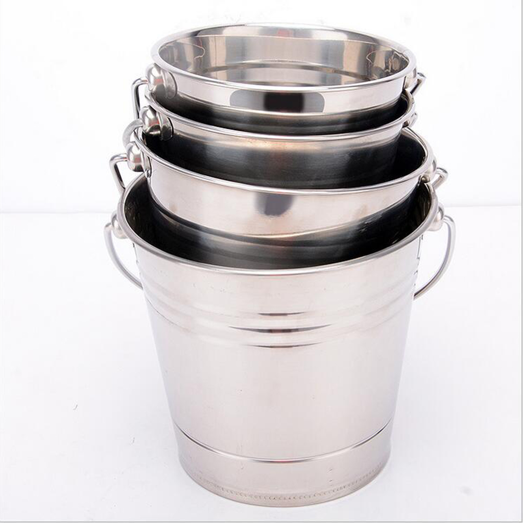 손잡이가 달린 스테인레스 스틸 샴페인 와인 맥주 아이스 - Ice Bucket Silver 리뷰 및 가격