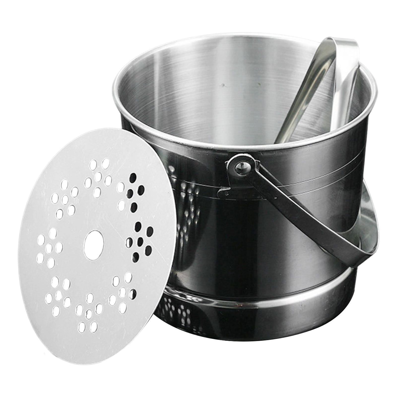 아이스 클립이 있는 스테인레스 스틸 아이스 버킷, 다목 - Ice Bucket Silver 리뷰 및 가격